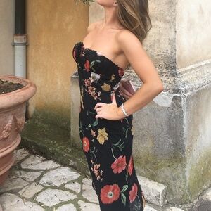 Vintage Urban Outfitters Strapless Floral Dress